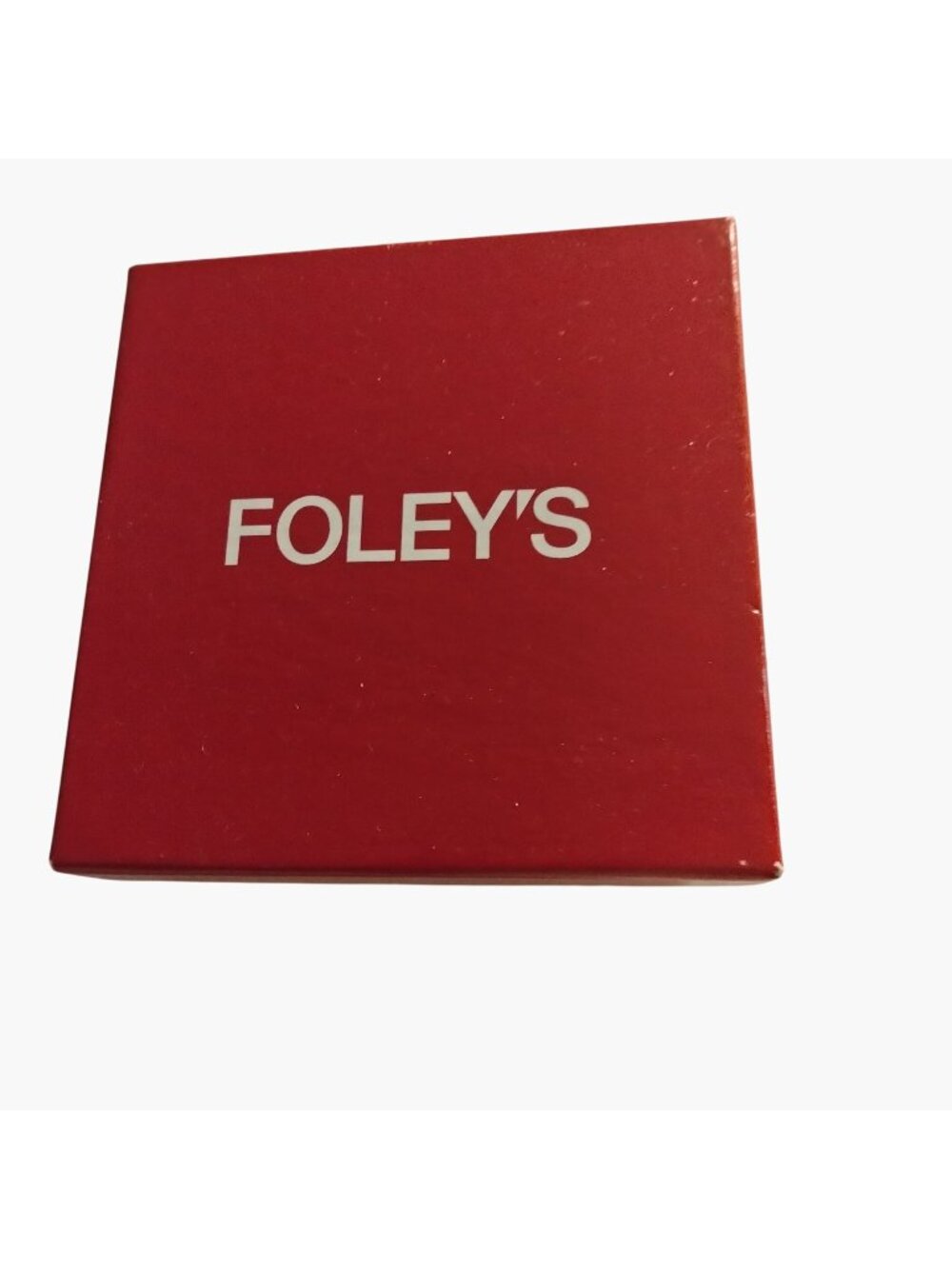 Foleys Gift Box Red White Square Cardboard Empty